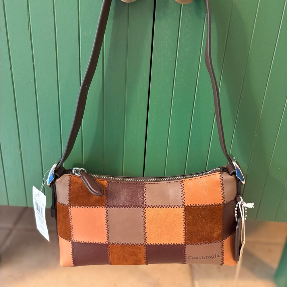 Coach Coachtopia Tan Multi Patchwork Shoulder Bag